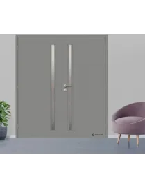 Dvojkrídlové laminátové dvere DOORNITE SLIM A - CPL Prachovo šedá